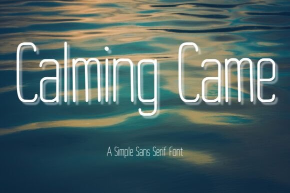 Calming Came: A Calm Font for Creative Projects