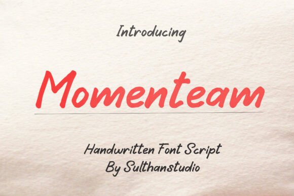 Momenteam: A Handmade Font for Real Campaigns