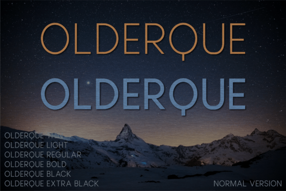 Olderque: A Sans Serif with Quiet Elegance