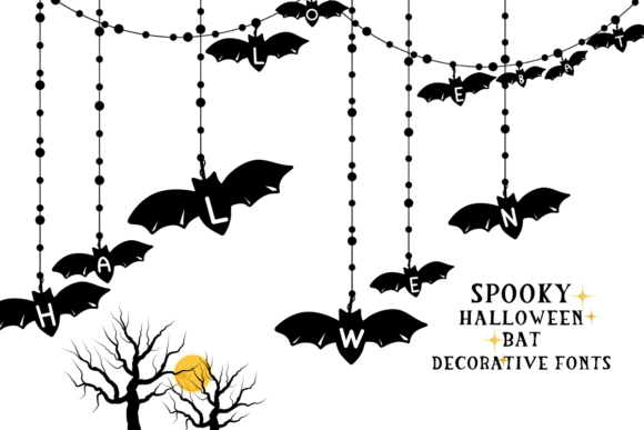 Spooky Halloween Bat Font