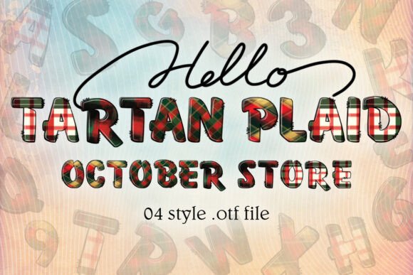 Tartan Plaid Font for Business Branding